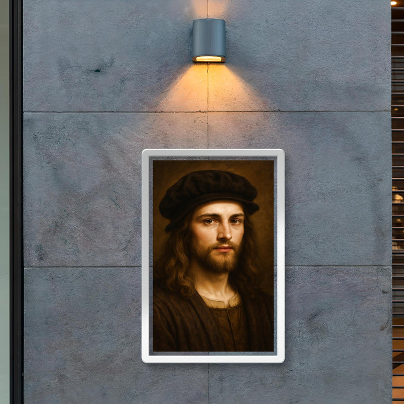 Young Leonardo da Vinci portrait poster 2