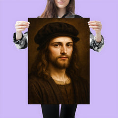 Young Leonardo da Vinci portrait poster 3