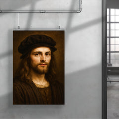 Young Leonardo da Vinci portrait poster 4