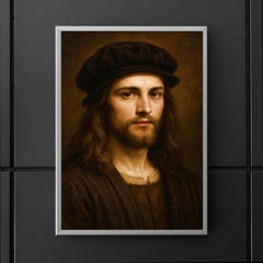 Young Leonardo da Vinci portrait poster 5