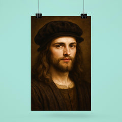 Young Leonardo da Vinci portrait poster 6
