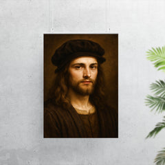 Young Leonardo da Vinci portrait poster 7