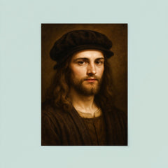 Young Leonardo da Vinci portrait poster 8
