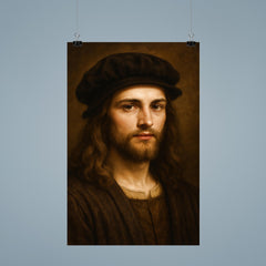 Young Leonardo da Vinci portrait poster 9