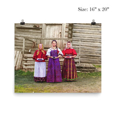 Young Russian Peasant Women, Tri-Color Composite, 1909 poster 2