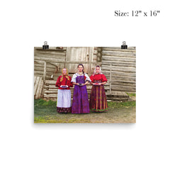 Young Russian Peasant Women, Tri-Color Composite, 1909 poster 3
