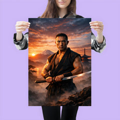 Yukio Mishima at dawn with katana poster 3