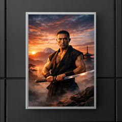 Yukio Mishima at dawn with katana poster 5