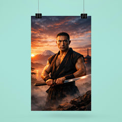 Yukio Mishima at dawn with katana poster 6