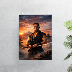 Yukio Mishima at dawn with katana poster 7
