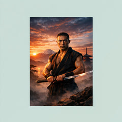 Yukio Mishima at dawn with katana poster 8