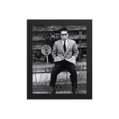 Yukio Mishima framed print on a plain backdrop in size 8"x10".