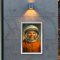 Yuri Gagarin smiling in pressure suit poster 2