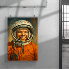 Yuri Gagarin smiling in pressure suit poster 4