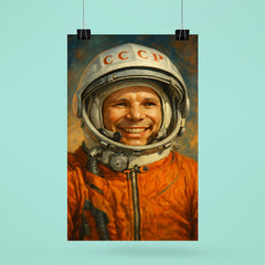 Yuri Gagarin smiling in pressure suit poster 6