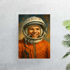 Yuri Gagarin smiling in pressure suit poster 7