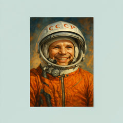 Yuri Gagarin smiling in pressure suit poster 8