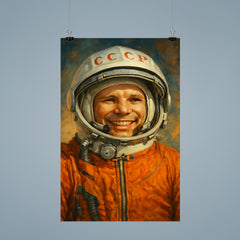 Yuri Gagarin smiling in pressure suit poster 9