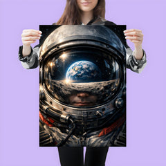 Yuri Gagarin visor reflection of Earthrise poster 3