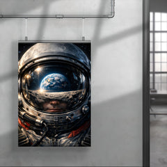 Yuri Gagarin visor reflection of Earthrise poster 4