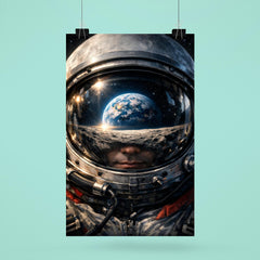 Yuri Gagarin visor reflection of Earthrise poster 6
