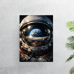 Yuri Gagarin visor reflection of Earthrise poster 7