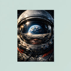 Yuri Gagarin visor reflection of Earthrise poster 8