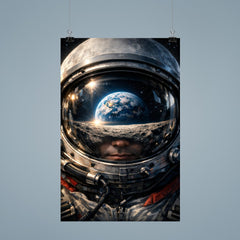 Yuri Gagarin visor reflection of Earthrise poster 9