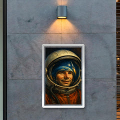 Yuri Gagarin visor reflection portrait poster 2