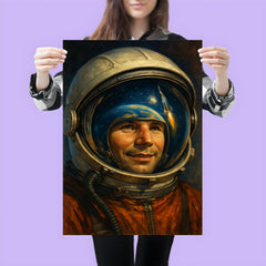 Yuri Gagarin visor reflection portrait poster 3