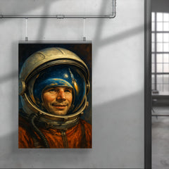 Yuri Gagarin visor reflection portrait poster 4