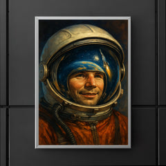 Yuri Gagarin visor reflection portrait poster 5