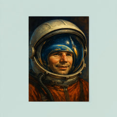 Yuri Gagarin visor reflection portrait poster 8