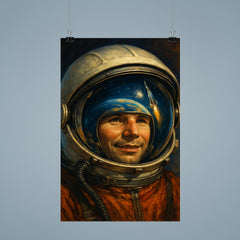 Yuri Gagarin visor reflection portrait poster 9