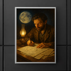 Yuri Kondratyuk moon route calculations by lamp poster 5