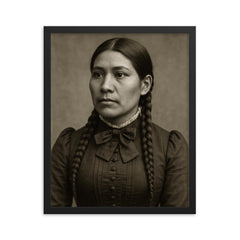 Yvette Roubideaux framed print on a plain backdrop in size 16"x20".