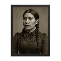 Yvette Roubideaux framed print on a plain backdrop in size 18"x24".