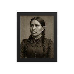 Yvette Roubideaux framed print on a plain backdrop in size 8"x10".