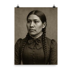 Yvette Roubideaux poster on a plain backdrop in size 8"x10".
