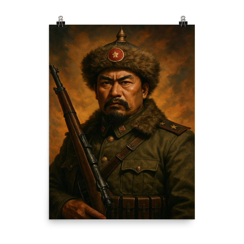 Zhang Zongchang poster on a plain backdrop in size 8