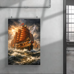 Zheng He treasure fleet in monsoon grandeur poster 4