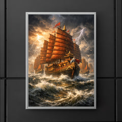 Zheng He treasure fleet in monsoon grandeur poster 5