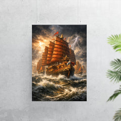 Zheng He treasure fleet in monsoon grandeur poster 7