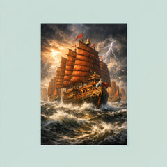 Zheng He treasure fleet in monsoon grandeur poster 8