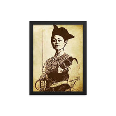 Zheng Yi Sao framed print on a plain backdrop in size 12"x16".