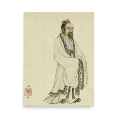 Zhuang Zhou poster on a plain backdrop in size 18"x24".