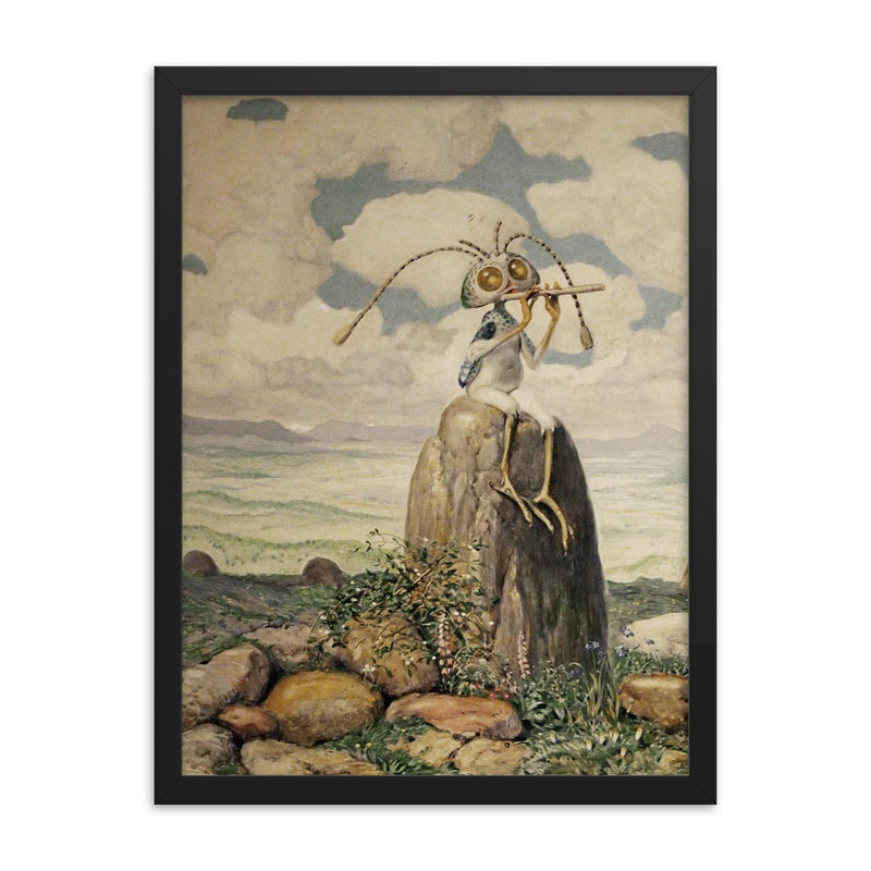 Zipizip by Richard Teschner, 1916 framed print on a plain backdrop in size 18