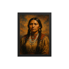 Zitkala Sa framed print on a plain backdrop in size 12"x16".