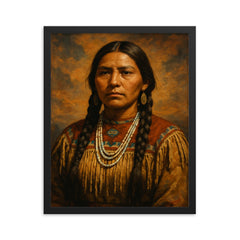 Zitkala Sa framed print on a plain backdrop in size 16"x20".