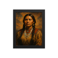 Zitkala Sa framed print on a plain backdrop in size 8"x10".